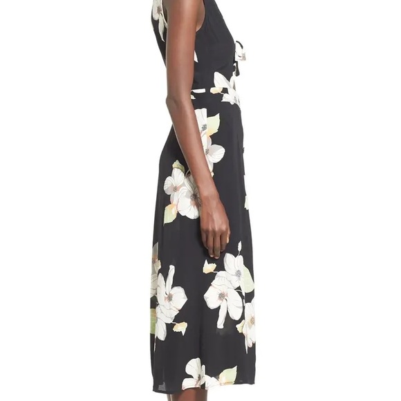 Leith Black Floral MIDI Dress - Picture 3 of 9